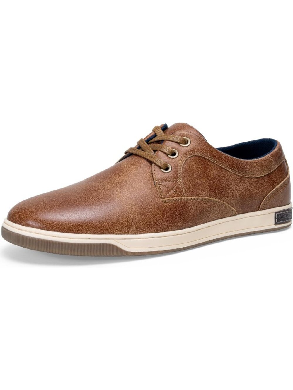 Men's Leather Brown Coated Leather Comfortable Business Sneakers Casual Shoes